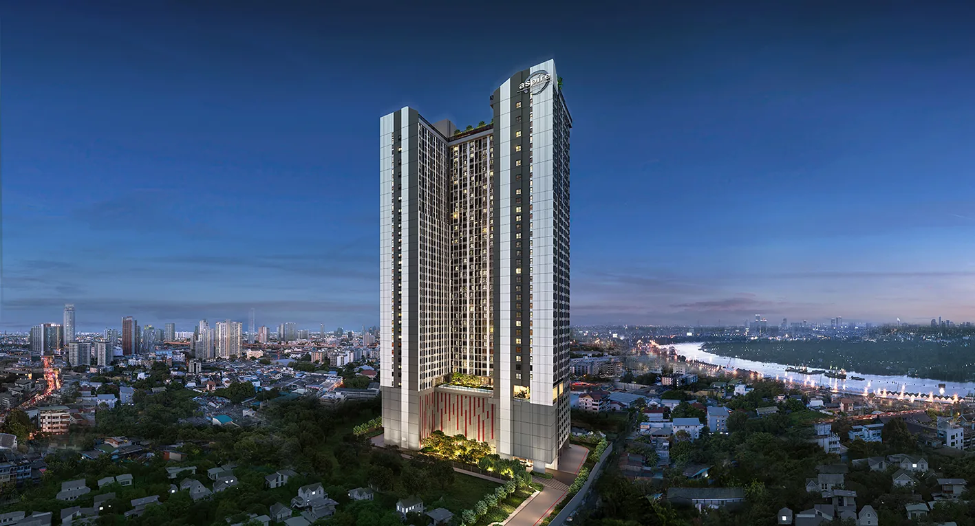 Aspire Sukhumvit – Rama 4 夜間燈光外觀