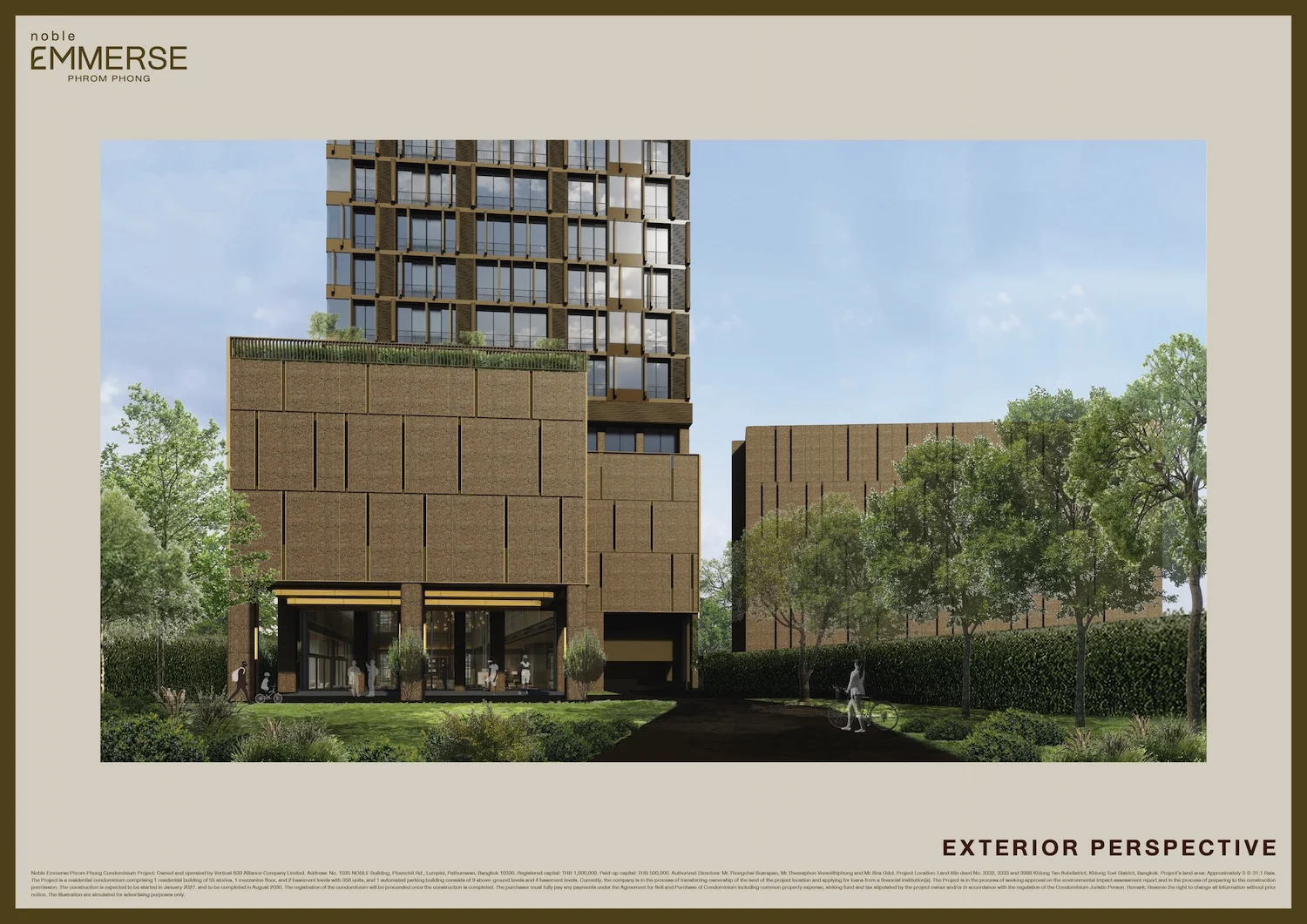 Noble Emmerse Phrom Phong 建築外觀與曼谷天際線